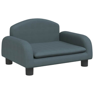 Kindersofa Dunkelgrau Stoff 50x40x30 cm