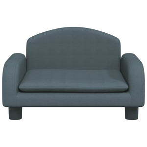 Kindersofa Dunkelgrau Stoff 50x40x30 cm