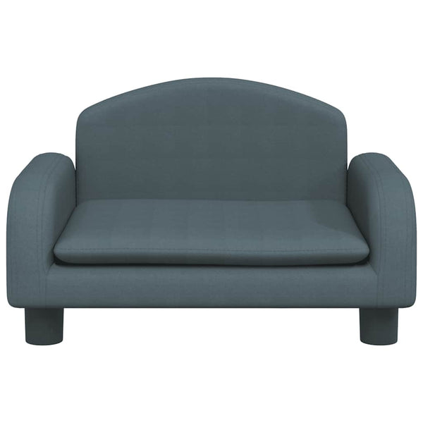 Kindersofa Dunkelgrau Stoff 50x40x30 cm