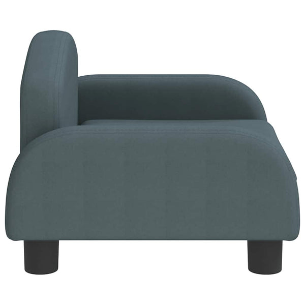 Kindersofa Dunkelgrau Stoff 50x40x30 cm