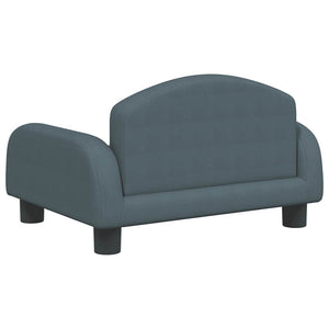 Kindersofa Dunkelgrau Stoff 50x40x30 cm
