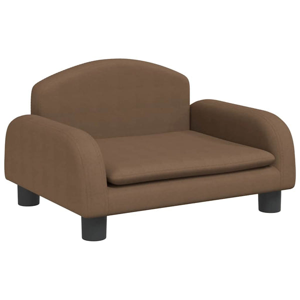 Kinder Sofa Braun Stoff 50x40x30 cm