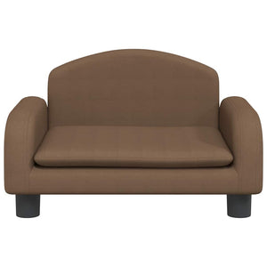 Kinder Sofa Braun Stoff 50x40x30 cm