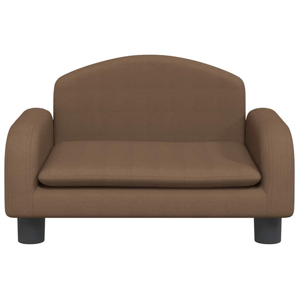Kinder Sofa Braun Stoff 50x40x30 cm