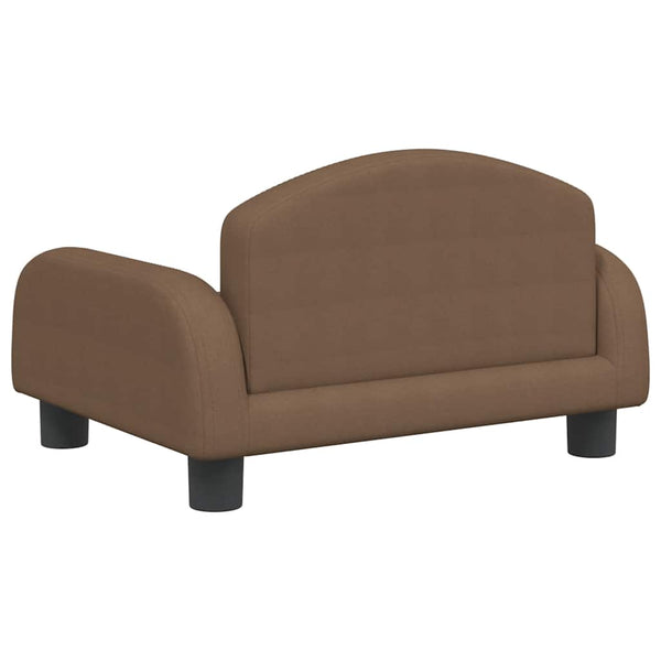 Kinder Sofa Braun Stoff 50x40x30 cm
