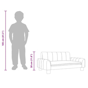 Kinder Sofa Braun Stoff 50x40x30 cm