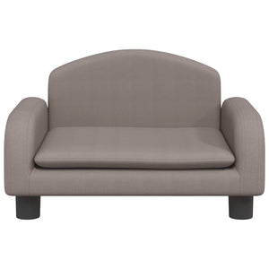 Kindersofa Taupe Stoff 50x40x30 cm