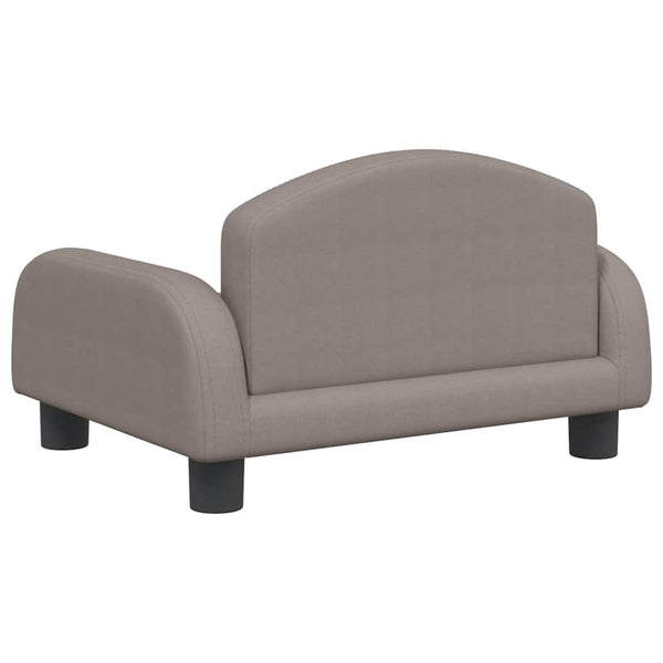 Kindersofa Taupe Stoff 50x40x30 cm