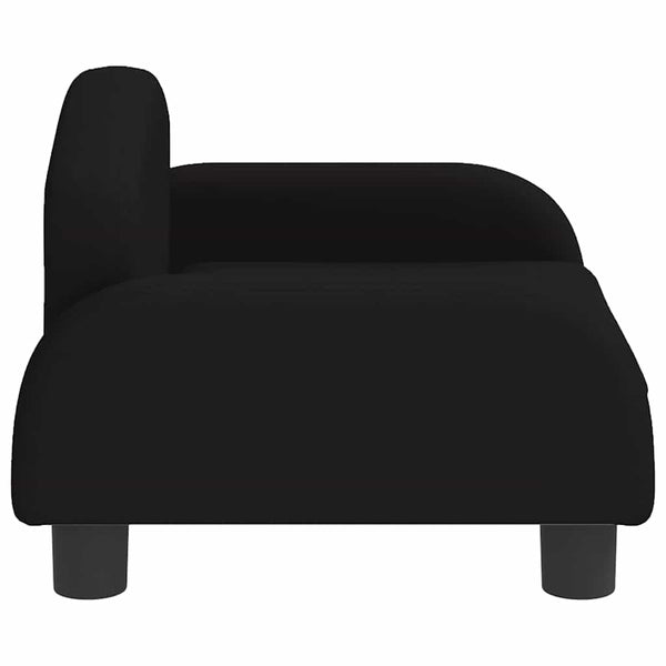 Schwarzes Kindersofa, Stoff, 50x40x30 cm