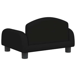 Schwarzes Kindersofa, Stoff, 50x40x30 cm