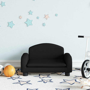 Schwarzes Kindersofa, Stoff, 50x40x30 cm