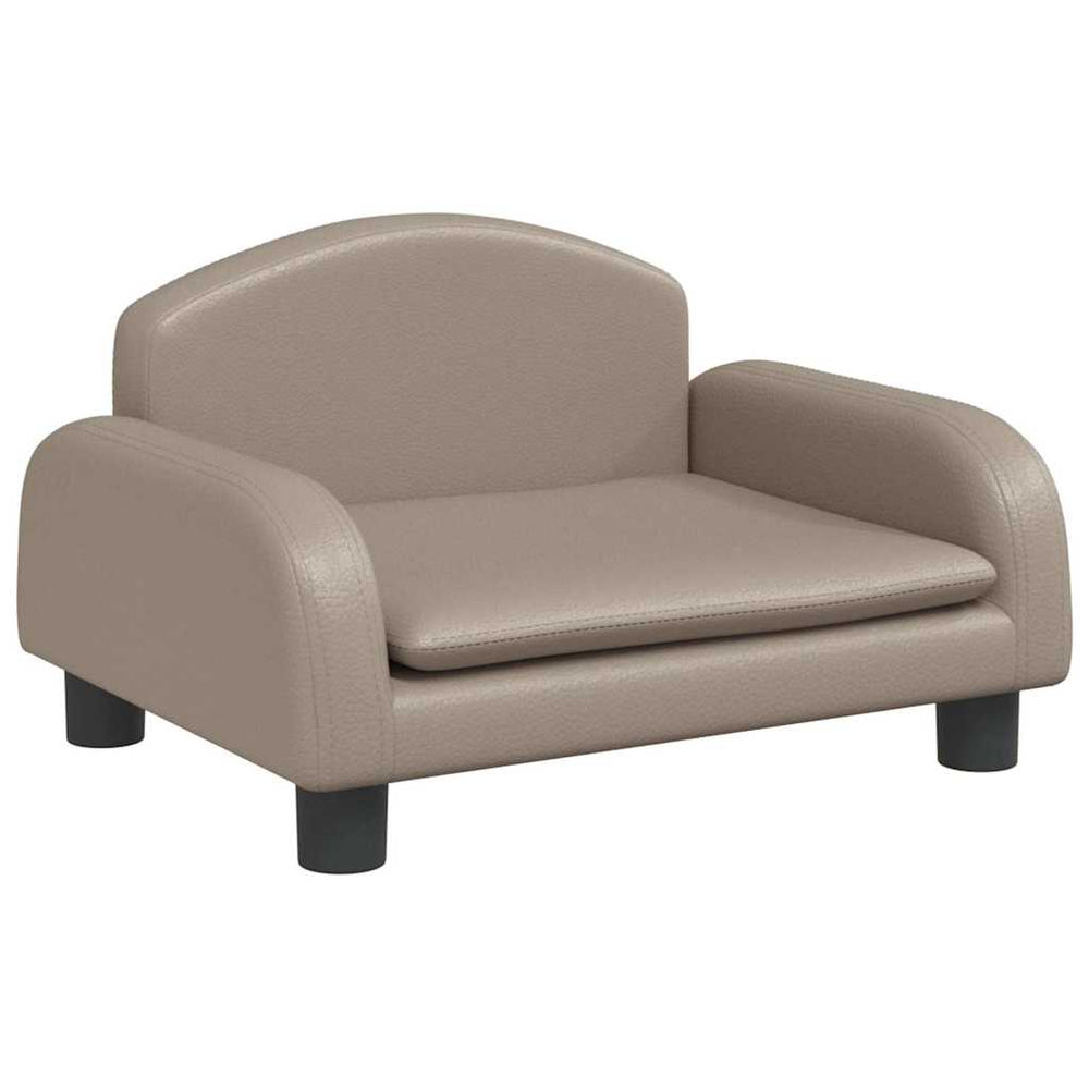 Kindersofa Cappuccino-Braun Kunstleder 50x40x30 cm