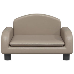 Kindersofa Cappuccino-Braun Kunstleder 50x40x30 cm