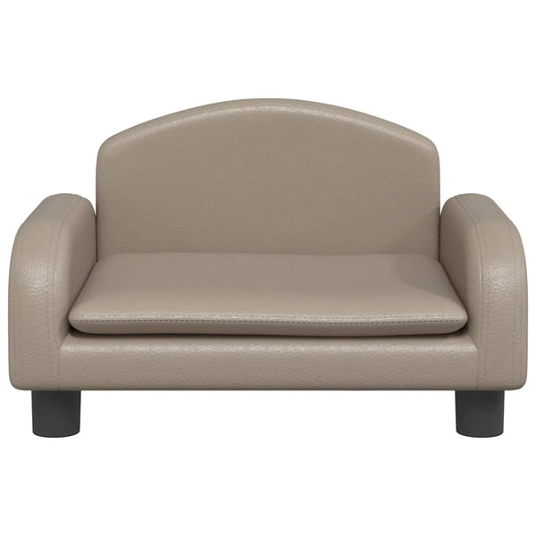 Kindersofa Cappuccino-Braun Kunstleder 50x40x30 cm
