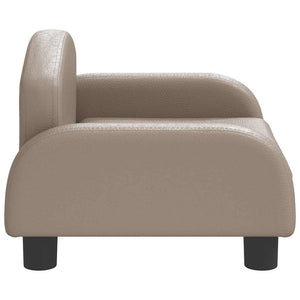 Kindersofa Cappuccino-Braun Kunstleder 50x40x30 cm
