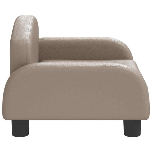 Kindersofa Cappuccino-Braun Kunstleder 50x40x30 cm