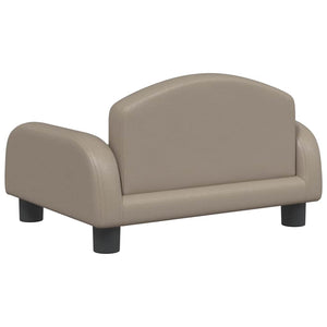 Kindersofa Cappuccino-Braun Kunstleder 50x40x30 cm