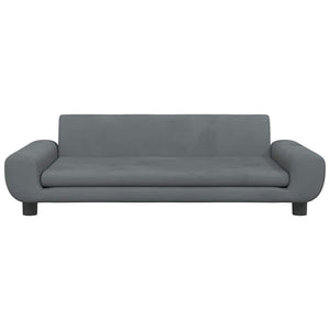 Kindersofa Dunkelgrau Samt 100x54x33 cm