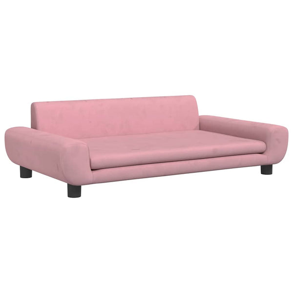 Kindersofa Rosa Samt 100 cm