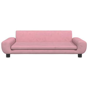 Kindersofa Rosa Samt 100 cm