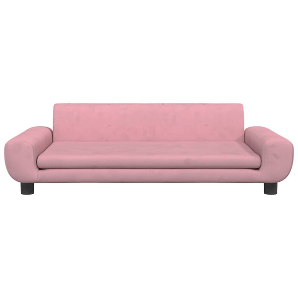 Kindersofa Rosa Samt 100 cm