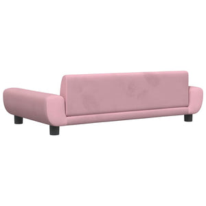 Kindersofa Rosa Samt 100 cm