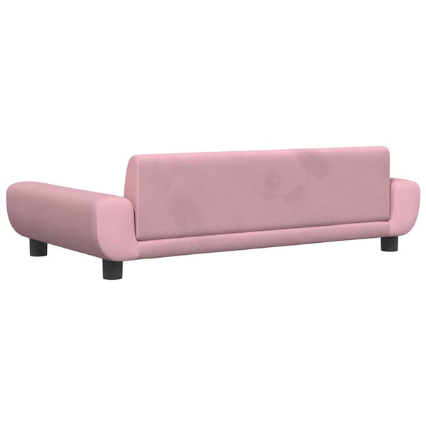 Kindersofa Rosa Samt 100 cm