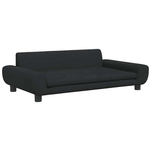 Schwarzes Kindersofa Samt 100x54x33 cm