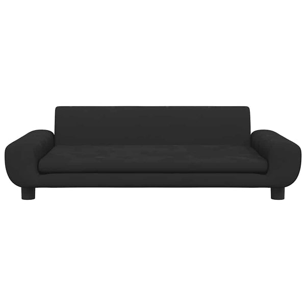 Schwarzes Kindersofa Samt 100x54x33 cm