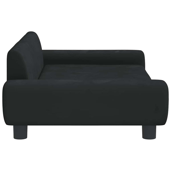 Schwarzes Kindersofa Samt 100x54x33 cm