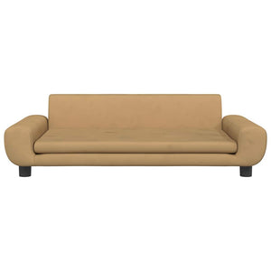 Kindersofa Braun Samt 100x54x33 cm
