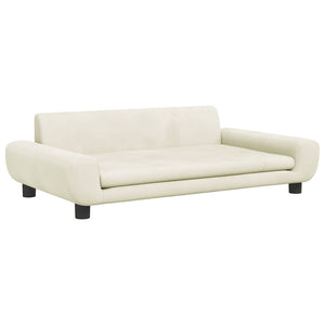 Kinder Sofa Creme Samt 100cm