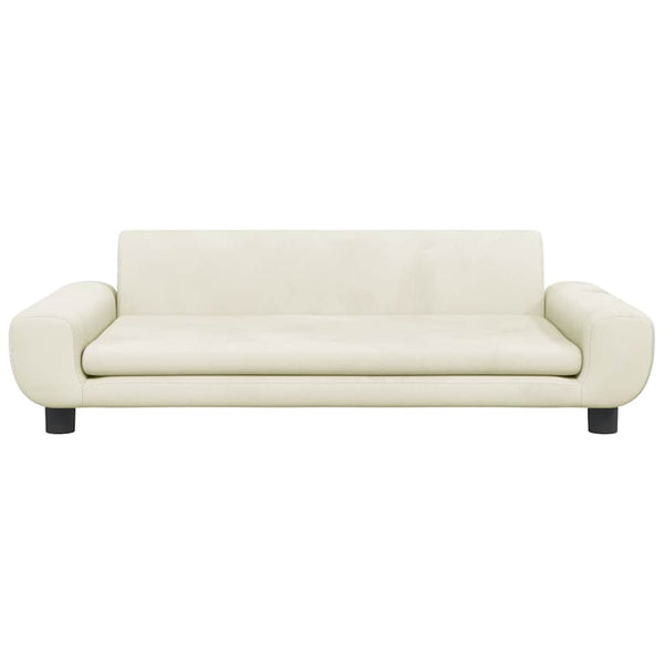 Kinder Sofa Creme Samt 100cm