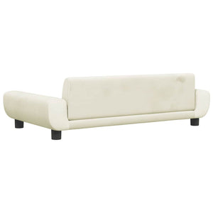 Kinder Sofa Creme Samt 100cm