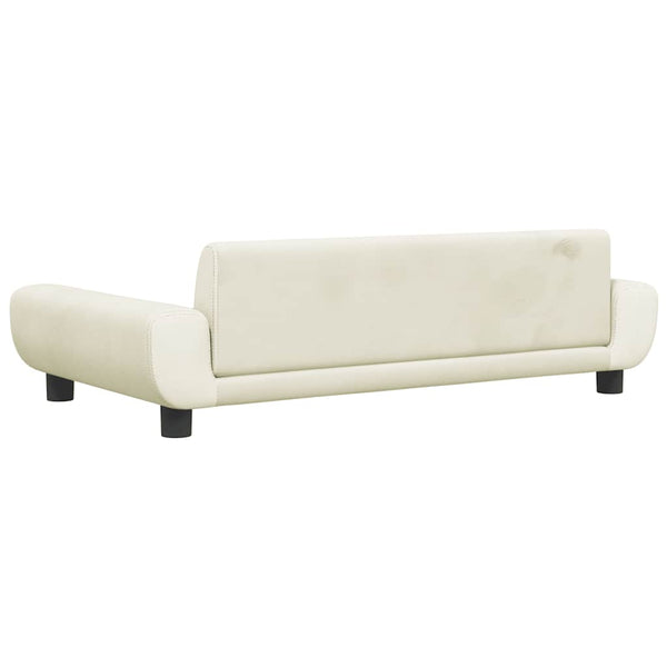 Kinder Sofa Creme Samt 100cm