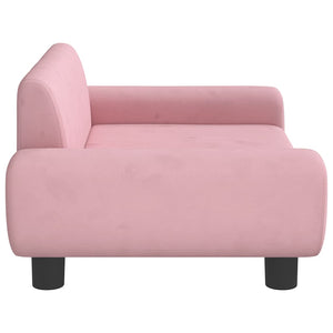 Kindersofa Rosa Samt 70x45x33 cm