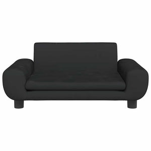 Kindersofa Schwarz Samt 70x45x33 cm