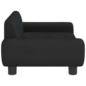 Kindersofa Schwarz Samt 70x45x33 cm