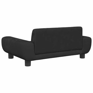 Kindersofa Schwarz Samt 70x45x33 cm