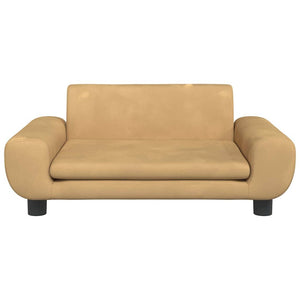 Braun Samt Kindersofa 70x45x33 cm