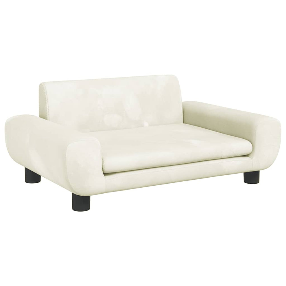 Kindersofa Creme Samt 70x45x33 cm