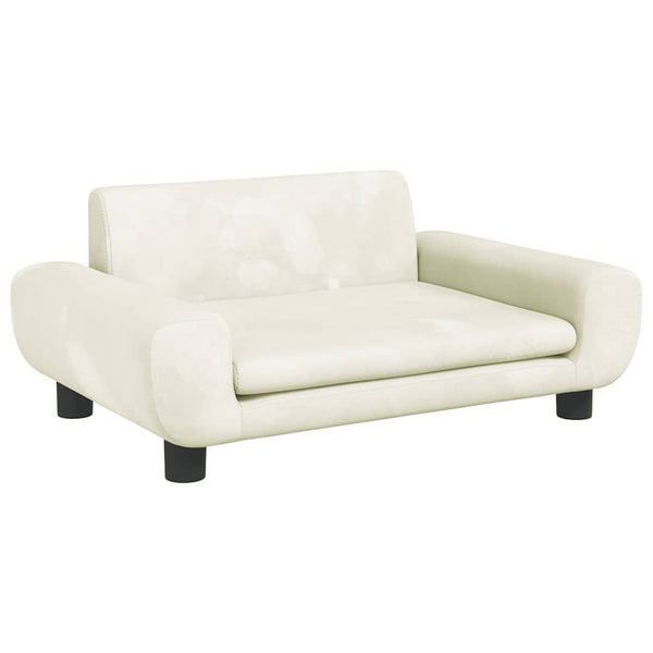 Kindersofa Creme Samt 70x45x33 cm