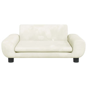 Kindersofa Creme Samt 70x45x33 cm