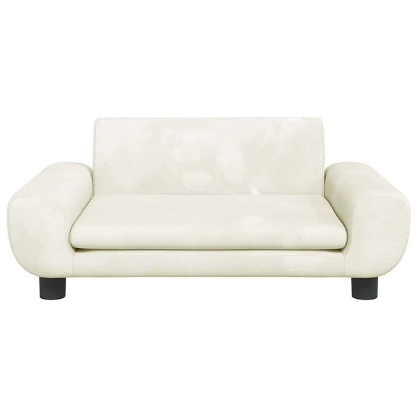 Kindersofa Creme Samt 70x45x33 cm