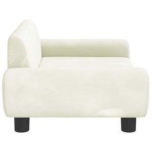 Kindersofa Creme Samt 70x45x33 cm