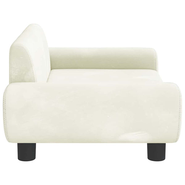 Kindersofa Creme Samt 70x45x33 cm