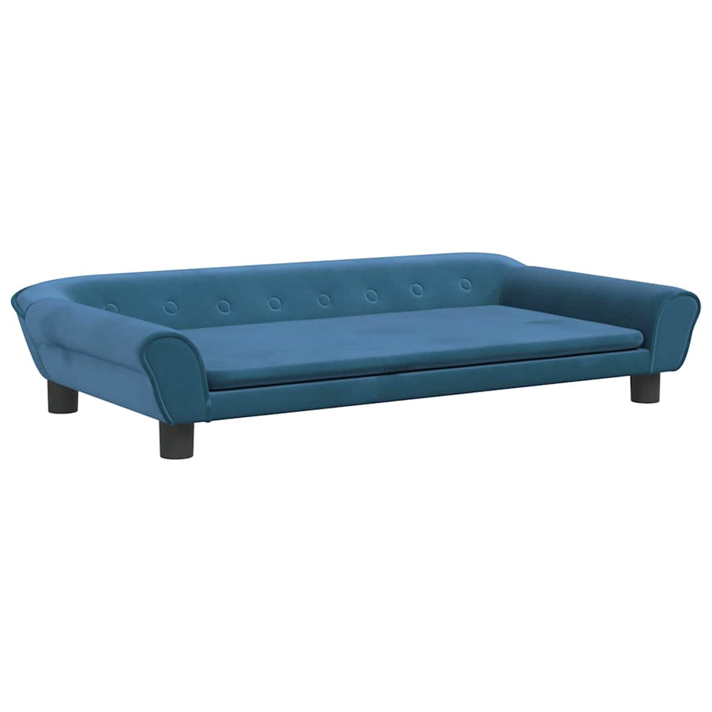 Blaues Kindersofa Samt, 100 cm