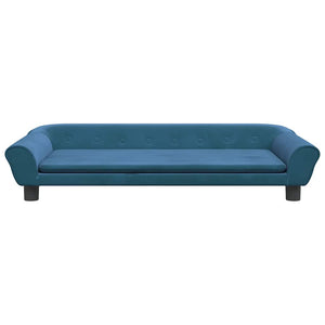 Blaues Kindersofa Samt, 100 cm