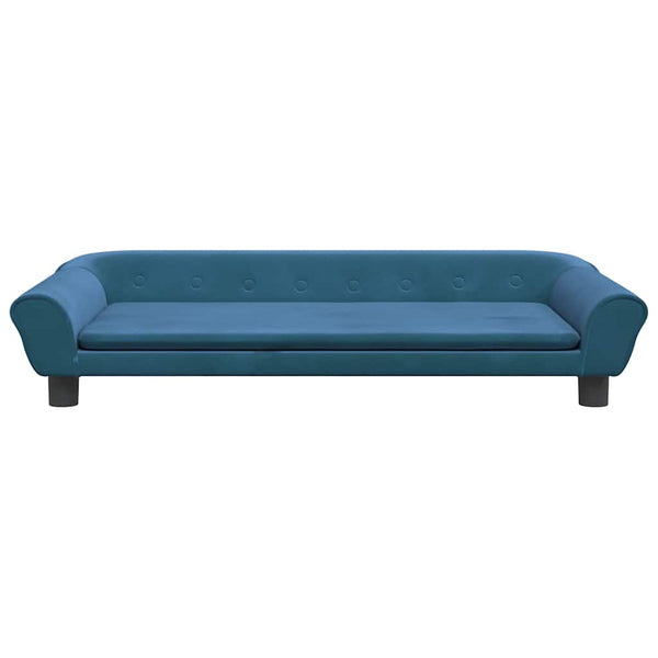 Blaues Kindersofa Samt, 100 cm