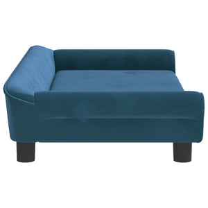 Blaues Kindersofa Samt, 100 cm
